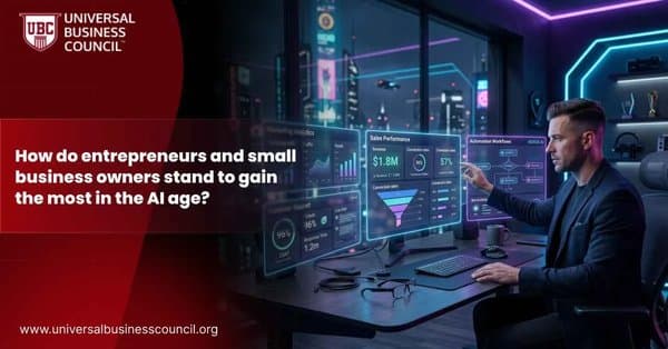 How do entrepreneurs and small business owners stand to gain the most in the AI age?