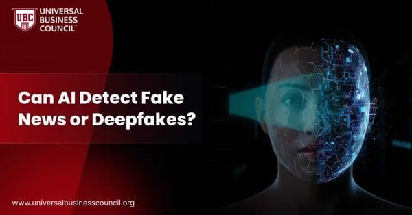 A human face partially scanned with digital facial mapping and blue light, representing AI detection of fake news and deepfakes.