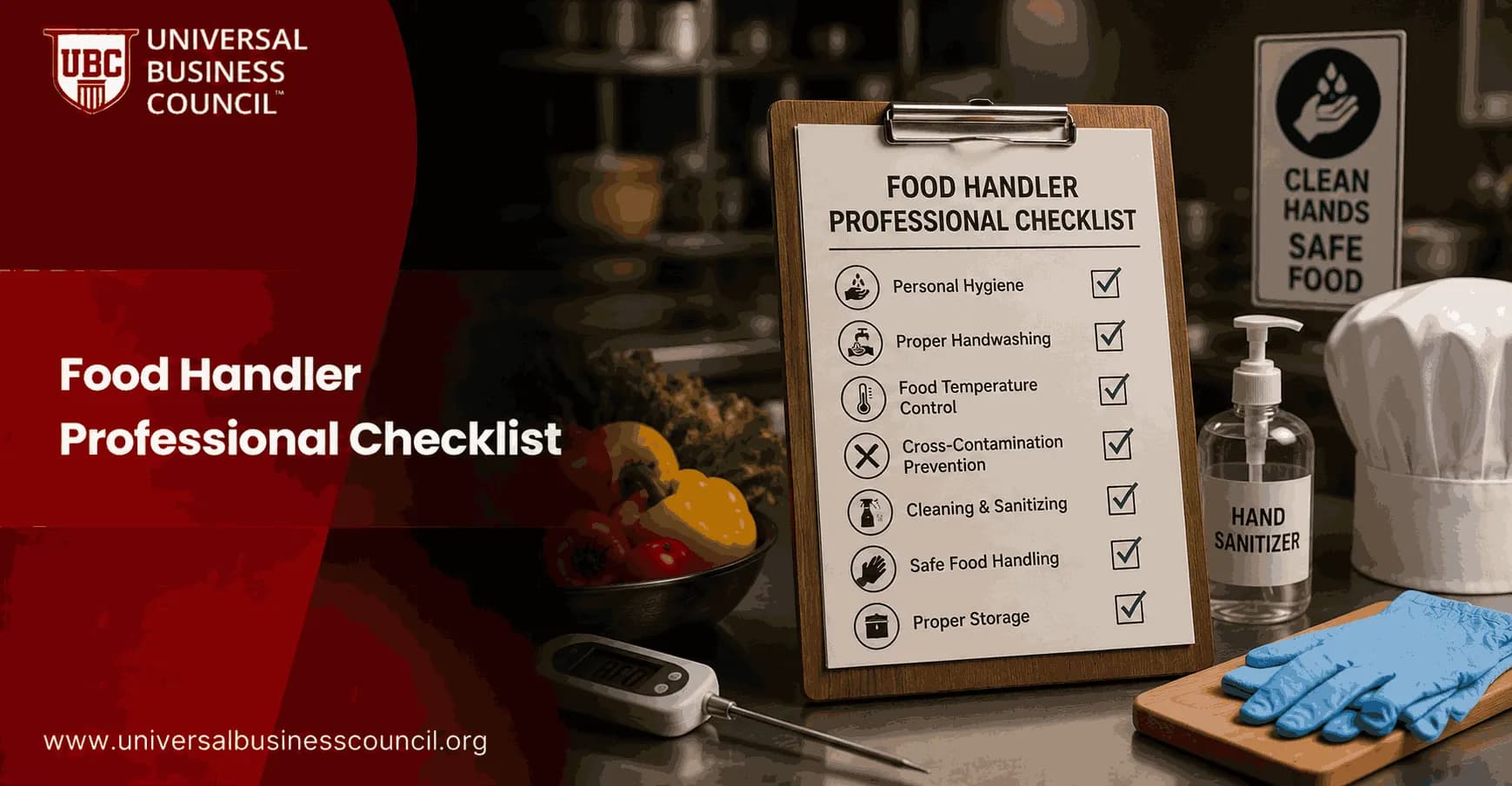 Food Handler Professional Checklist