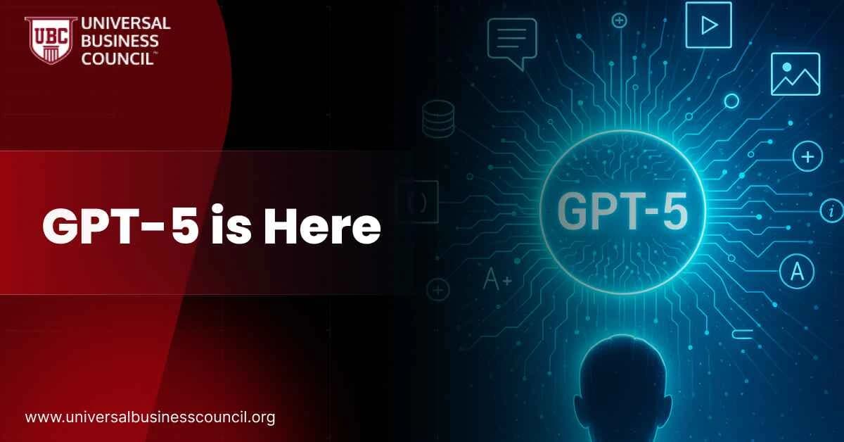 GPT-5 launch announcement by Universal Business Council.
